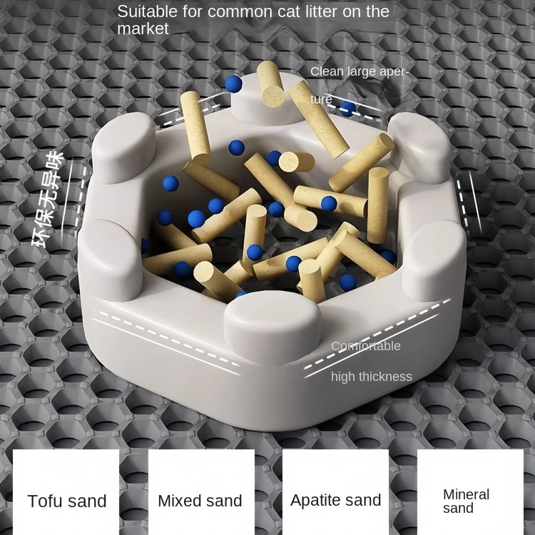 Cat Litter Mat | Non-Slip Pet Litter Box Filter Pad | Double Layer Waterproof Cat Mat | Wear-Resistant Pet Cleaning Supplies