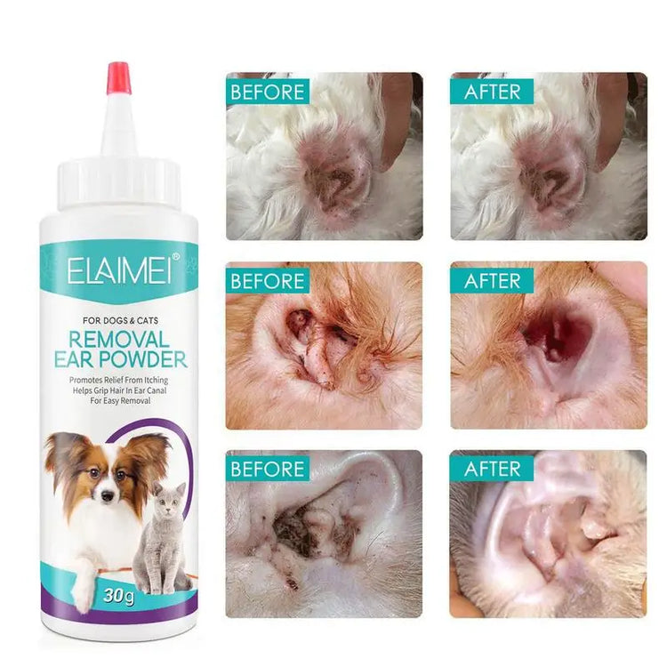 Pet Ear Cleaning Powder – Safe and Effective Ear Care for Dogs and Cats