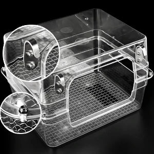 Bird Bath Shower Bathtub Box Large Hanging Clear Transparent Cube for Parrots Cage Accessories Bowl
