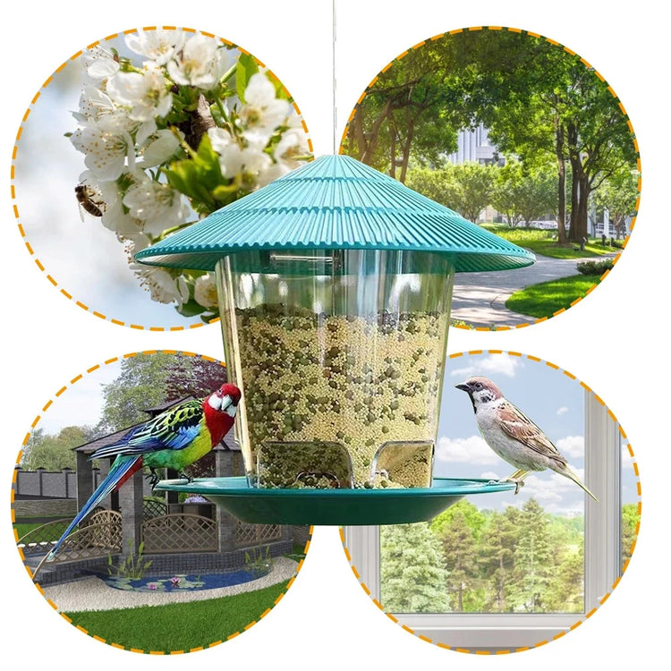 3PCS/ 2PCS/1PCS Bird Feeder | Hanging Squirrel-Proof Feeder | Large Capacity Outdoor Bird Feeder | Garden Decoration | Easy Fill & Clean