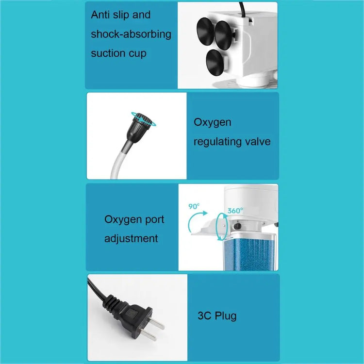 Mute Submersible Fish Tank Filter with Built-in Water Circulation Pump