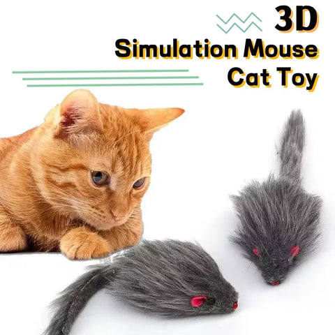 5PCS Plush Simulation Mouse Cat Toys | Pet Teasing Interactive Toys | Colorful Cat Fun Mouse Toys | Gifts | Pet Supplies