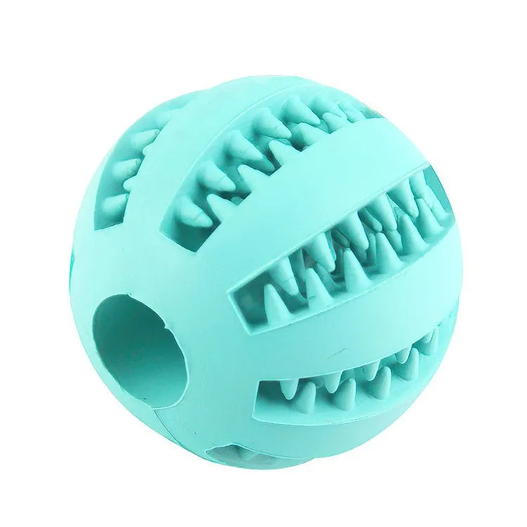Durable Dog Chew Toy Ball – Bite-Resistant, Treat Dispensing & Teeth Cleaning Rubber Ball for Dogs and Cats
