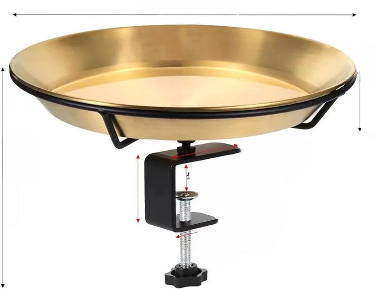 Wrought Iron Bird Bath & Feeder Bracket – Outdoor Tableware Garden Stand | Hummingbird-Friendly Decorative Bird Accessories