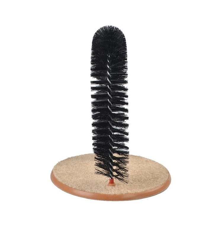 Cat Scratch Massage Beauty Brush | Door Caress Rub Fur Arch | Cat Interactive Toy with Floor Felt Mat
