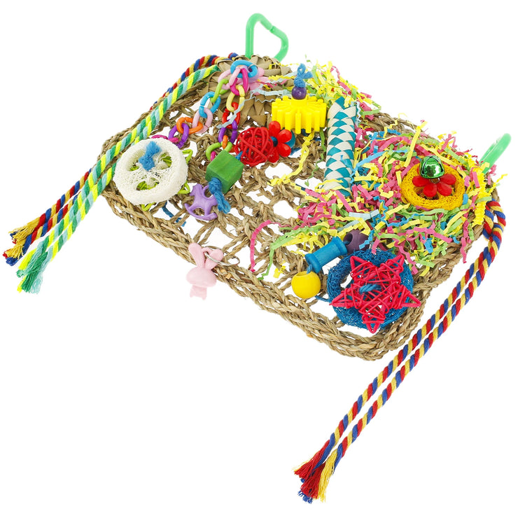 Bird Toys | Handmade Bird Foraging Toys | Fun Parakeet Toys | Portable Foraging Toy | Parrot Chewing Toy | Bird Parrot Toy 1x7.9