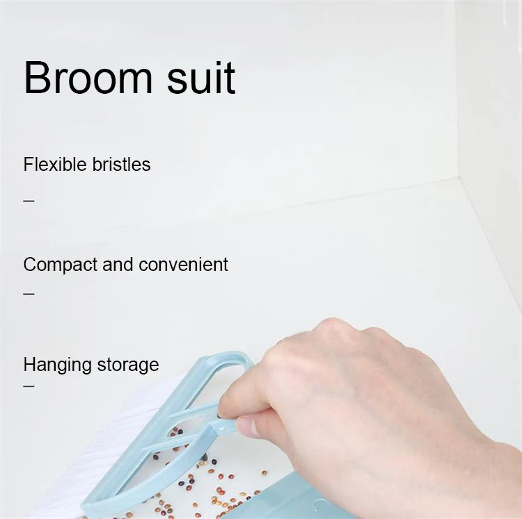 Blue Mini Desktop Cleaning Brush | Pet Mini Broom Set | Dog/Cat Cleaning & Disinfection | Household Cleaning Products