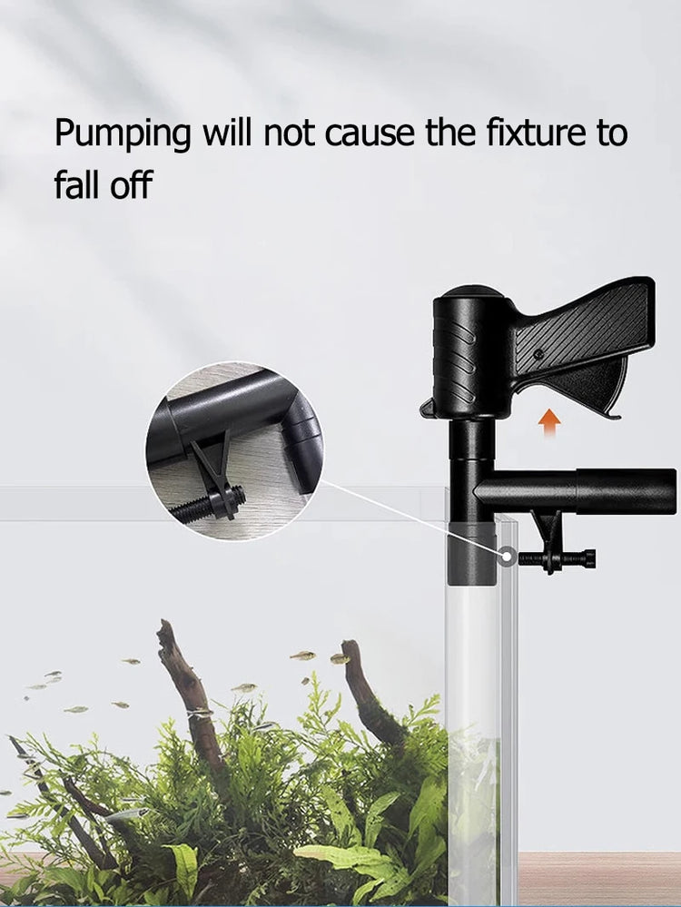 Aquarium Cleaning Tool Vacuum Water Changer – Manual Siphon Filter Pump with Sand Gravel Cleaner