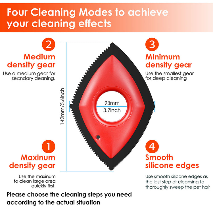 Pet Hair Remover | Cat Fur Cleaning Tool | Dog Lint Removal Brush | Carpet Sofa Scraper | Reusable Manual Fur Brush