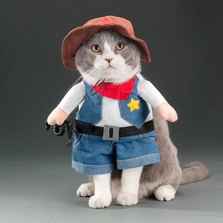 Funny Dog & Cat Costume | Pet Sweatshirt Stand-Up Suit | Cosplay Outfit for Party & Festival