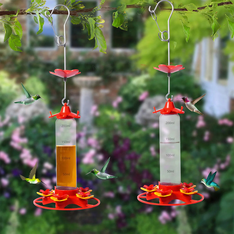Hummingbird Feeder | Hanging Bird Water Drinker | Leakproof Feeder | Outdoor Garden Decoration