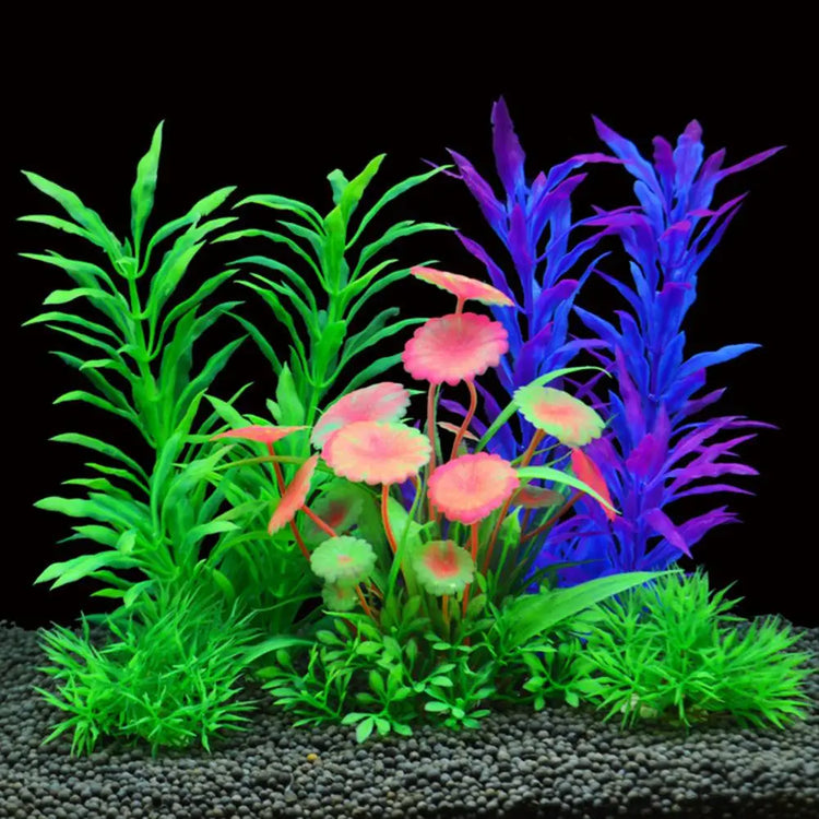 Artificial Aquatic Plant – Fade-Resistant Plastic Decor for Fish & Reptile Tanks