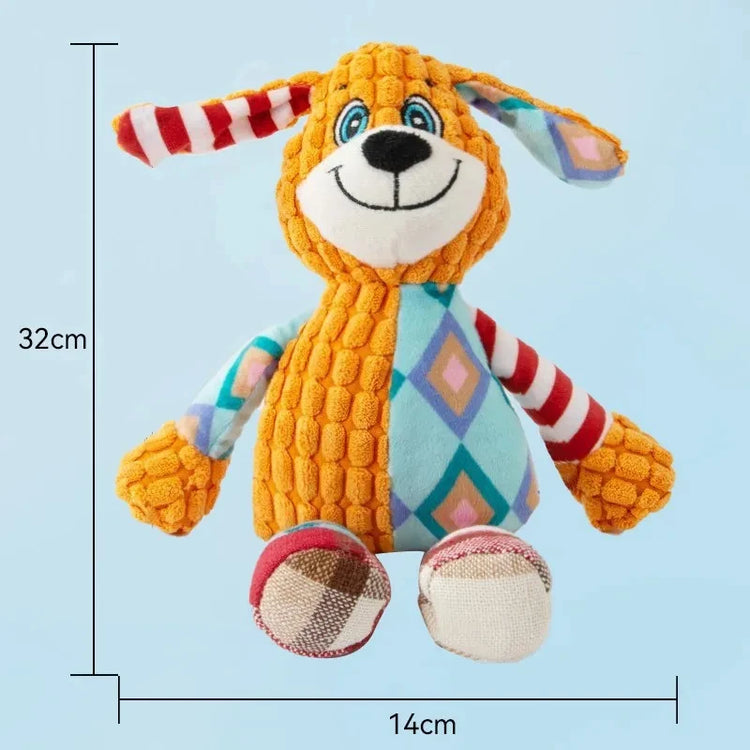 Interactive Plush Squeaky Dog Toy – Animal-Shaped Chew Toy for Puppies & Dogs