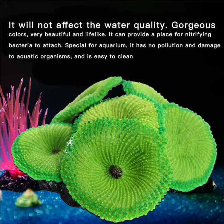 Aquarium Artificial Coral Ornament – Vivid Soft Silicone Simulation Coral Decoration for Fish Tank