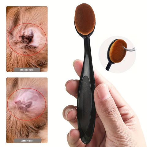 Pet Ear Cleaning Brush with Soft Plastic Bristles – Gentle Paw and Ear Cleaner for Dogs & Cats