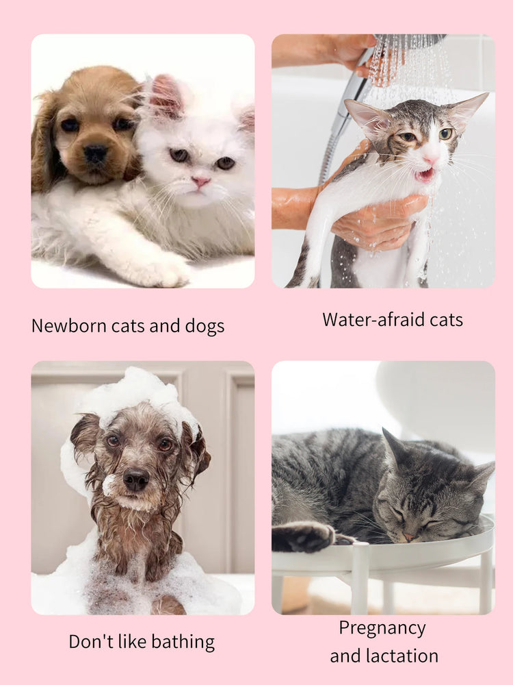 Pet Cleaning Gloves with Wipes 50Pcs | 2-in-1 Scrubber & Massager | Dog Cat Grooming