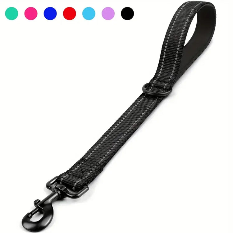 Taglory Short Dog Leash with Traffic Padded Handle | Heavy Duty Nylon Lead for Training & Control | Reflective Threads Pet Leash