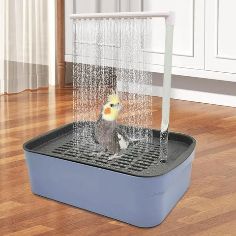 Birds Bath Fountain Parrot Water Circulating Bathtub Shower Automatic Circulating Water Bird Shower Pet Bird Bath for Cockatiel