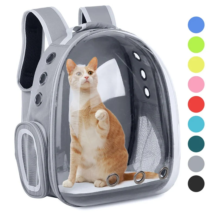 Cat Carrier Bag | Outdoor Pet Shoulder Bag | Carriers Backpack | Breathable Portable Travel Transparent Bag | For Small Dogs Cats
