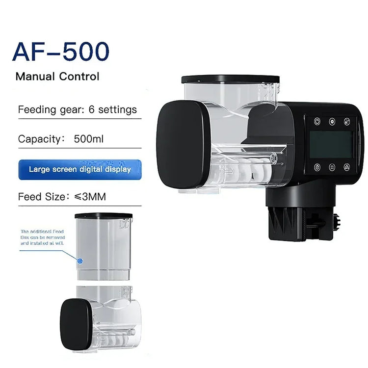 Automatic Intelligent Fish Feeder with LCD Display – Digital Programmable Aquarium Fish Food Dispenser