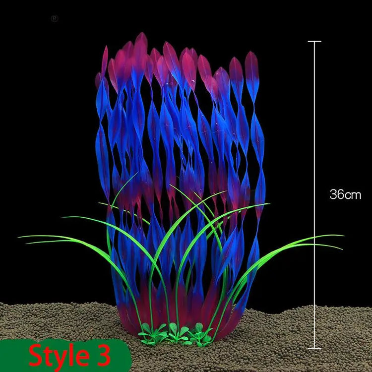 40cm Artificial Aquarium Plant – Durable Plastic Water Grass Decoration for Fish Tank