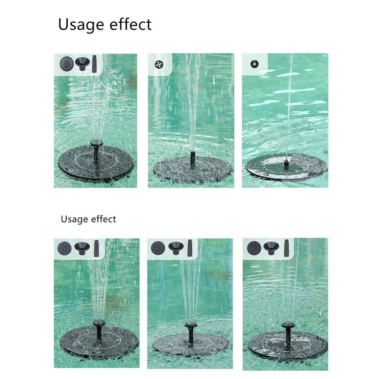 2.2W Solar Bird Bath Fountain | Floating Water Pump with LED Light & 6 Spray Nozzles for Birdbaths, Ponds, and Outdoor Water Features