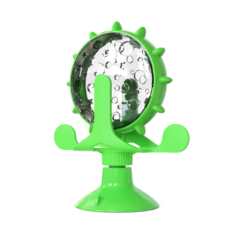 Cat Toy Treat Dispenser | Bell & Rotating Wheel | Interactive Slow Feeder | Kitten Puppy IQ Toy | Small Dog Pet Accessories