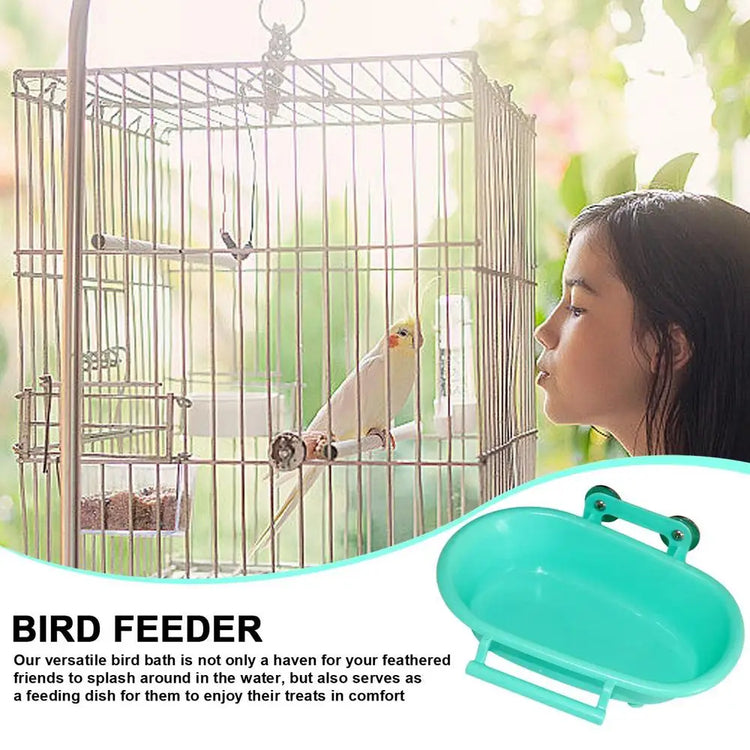 Bird Bath For Cage Parrot Large Wall Mounted Bird Water Feeder Wall Mounted Outdoor Bird Water Feeder For Medium Parakeet Small