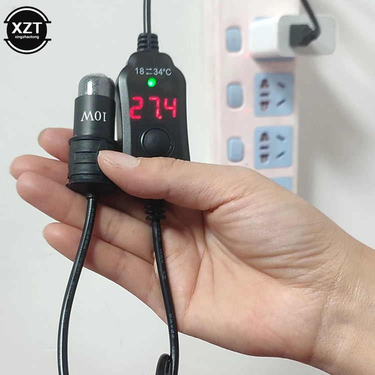 USB Mini Aquarium Heater – Adjustable 18–34°C, Submersible 10W Heating Rod for Small Fish Tanks (2L)