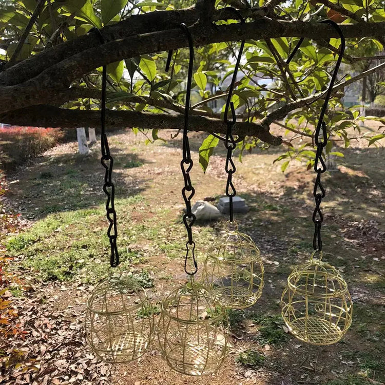 Outdoor Birdcage Bird Feeder | Spring Hanging Bird Feeder | Garden Yard Feeder | Durable Copper Iron Wire Feeder