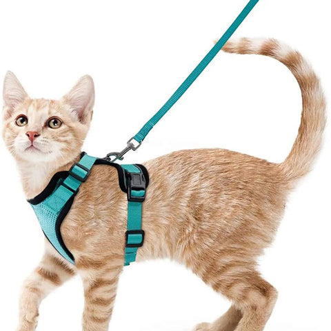 Cat Harness and Leash for Walking | Escape Proof | Soft Adjustable Vest Harnesses for Cats | EasyControl