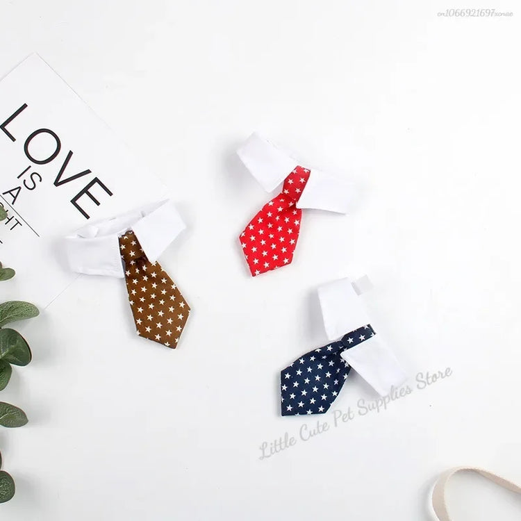 Gift Pet Dog/Cat Formal Necktie | Tuxedo Bow Tie - Black and Red Collar for Dog/Cat | Pet Accessories for Wedding, Holiday, and Party