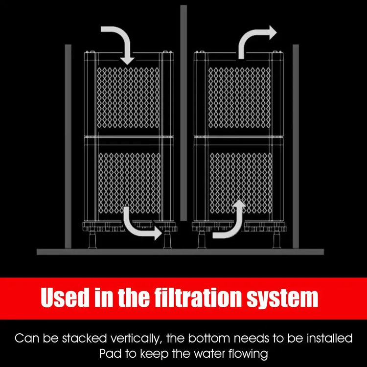Aquarium Cube Filter – Modular Multi-Layer Fish Tank Filter Storage Box for Clear Water
