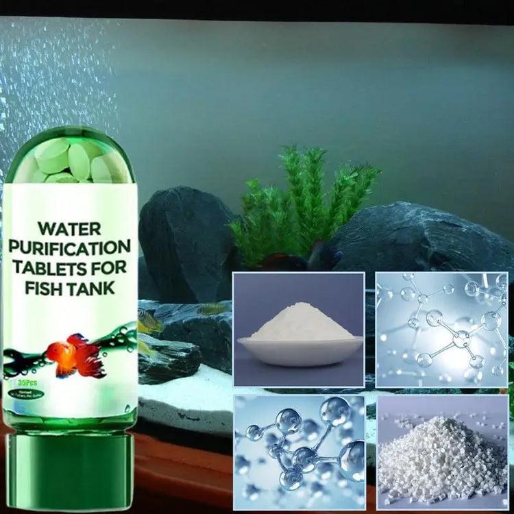 Eco-Friendly Aquarium Water Purification Tablets – Fast-Acting Clarifier & Fish Tank Cleaner (35 Tablets)