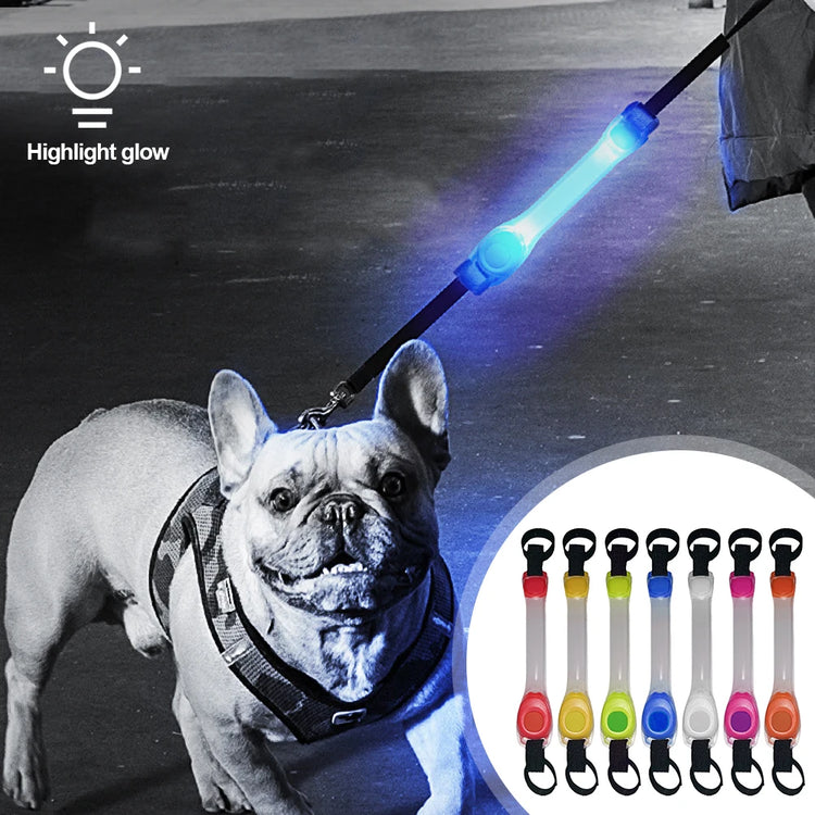 LED Safety Light Strip for Dogs – Waterproof, Flashing, Anti-Lost Light for Harness or Leash