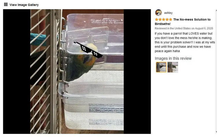 Bird Bath Shower Bathtub Box Large Hanging Clear Transparent Cube for Parrots Cage Accessories Bowl