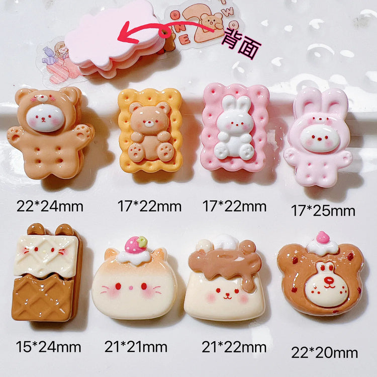 10Pcs New Cute Resin Cartoon Bowtie Cat | Flat Back Parts - Embellishments for Hair Bows | Accessories for DIY Crafts