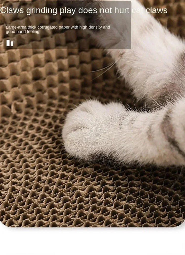 Cat Scratching Board | Furniture Protector & Wear-Resistant Claw Toy | Oval Corrugated Paper | Cat Nest Accessories
