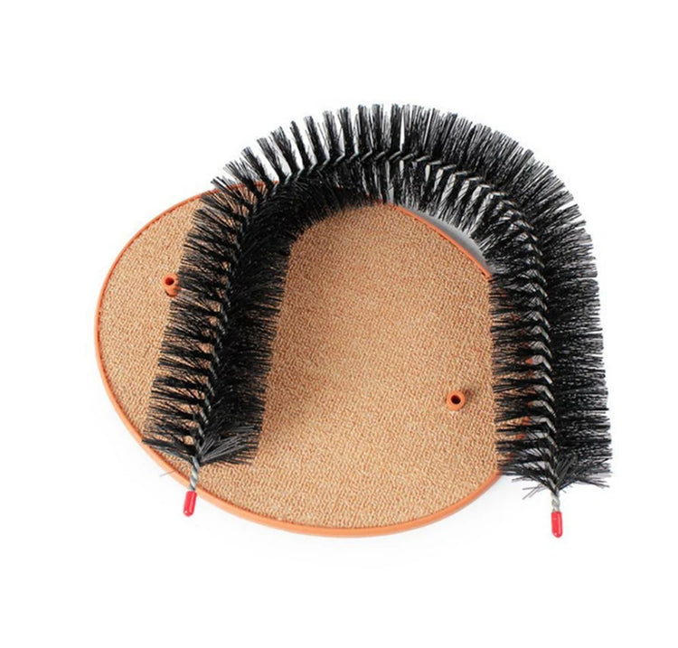 Cat Scratch Massage Beauty Brush | Door Caress Rub Fur Arch | Cat Interactive Toy with Floor Felt Mat