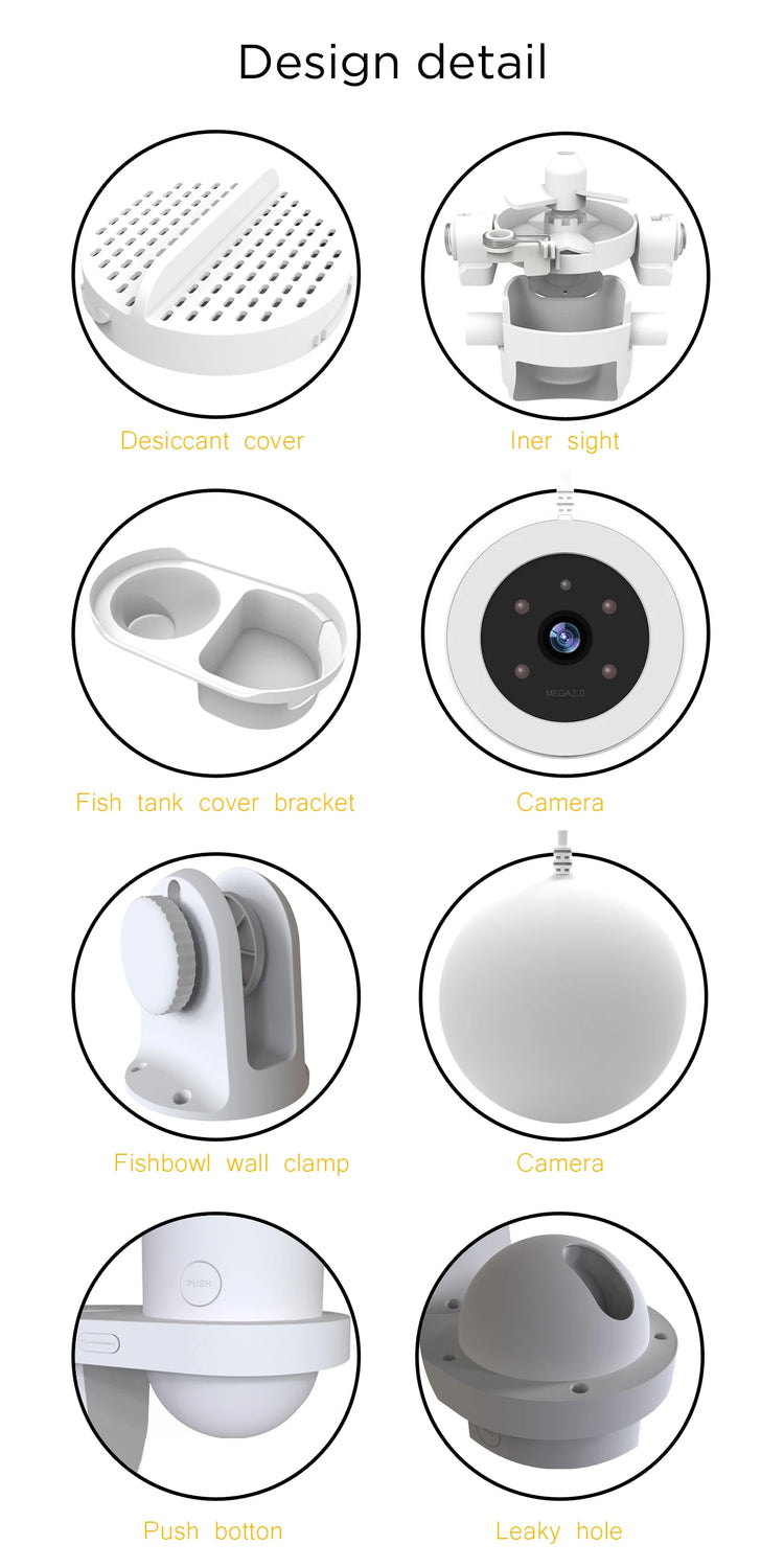 Automatic Aquarium Fish Feeder with 2K HD Camera and WiFi Control