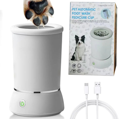 Electric Dog Paw Cleaner USB Rechargeable Claw Care Washing Cup Dog Bathing Automatic Foot Cleaning Machine for Dogs