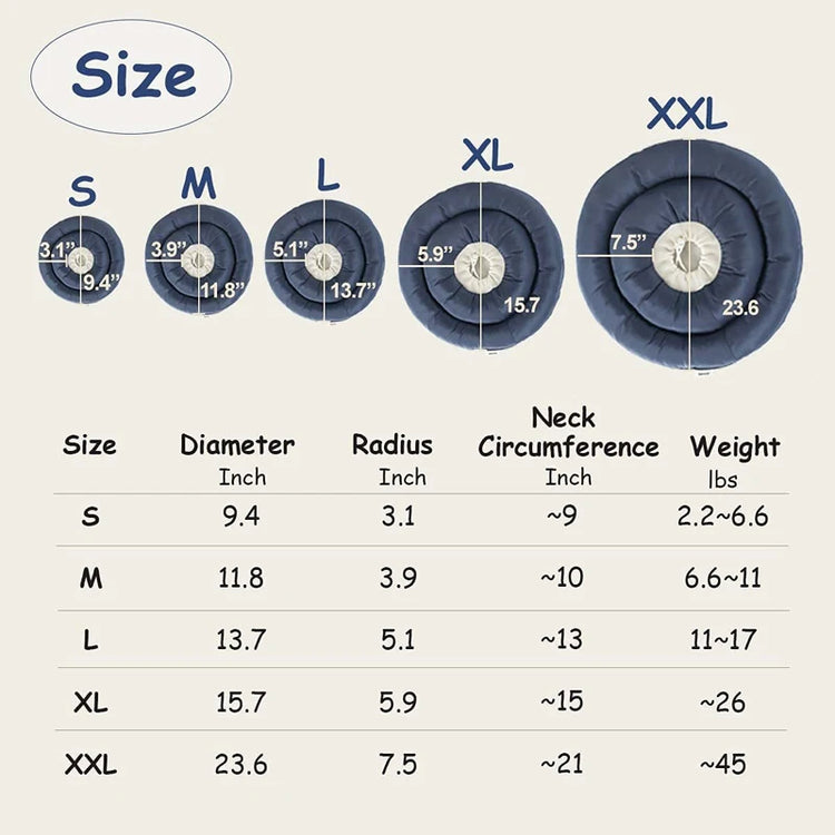 Adjustable Soft Donut Elizabethan Collar – Protective Cone for Dogs