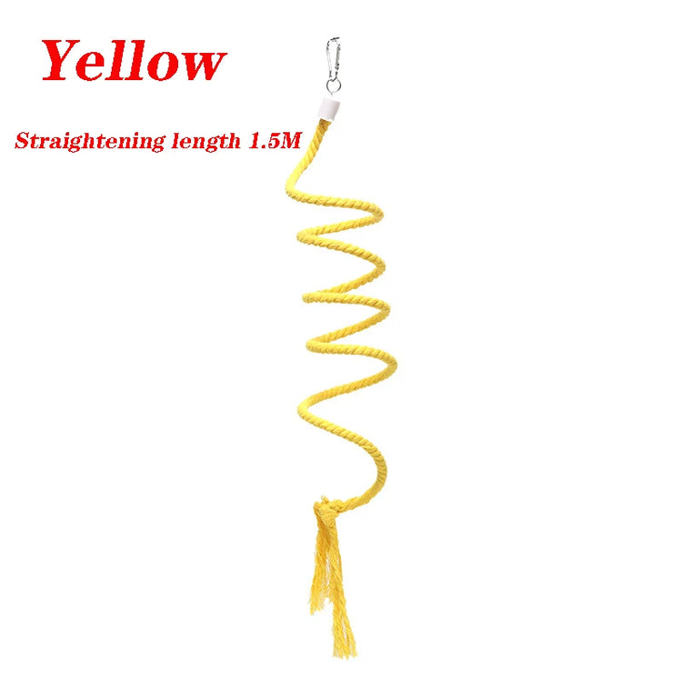 Bird Molar Toy | Durable Bendable Cotton Rope | Multi-color Parrot Standing Perch for Cockatiel | Parrot Cage Bird Toy