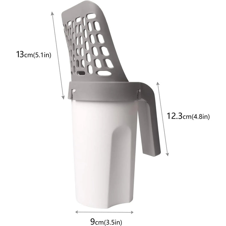 Cat Litter Scoop | Shovel for Pet | Filter Clean Toilet Garbage Picker | Holder Integrated Detachable | Pet Supplies with Refill Bag
