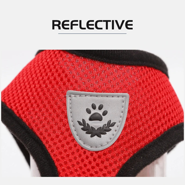 Breathable Cat Harness Leash Set Adjustable Puppy Cats Harness Vest French Bulldog Chihuahua Pug Outdoor Walking Lead Small Dogs