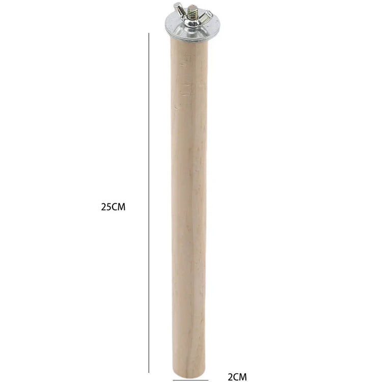 Parrot Perch Stand | Wood Hanging Rack Toy for Bird Cage