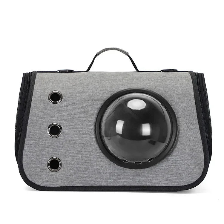 Portable Pet Travel Bag – Transparent Foldable Cat Backpack Zipper Tote