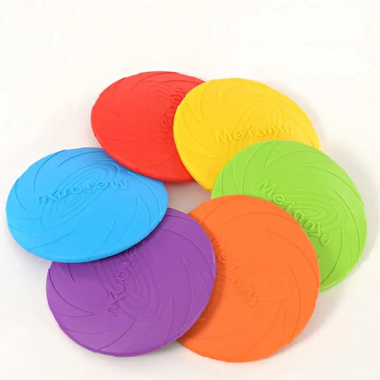 OUZEY Bite Resistant Flying Disc Toys for Dogs | Multifunction Pet Puppy Training Toys | Outdoor Game Dog Products