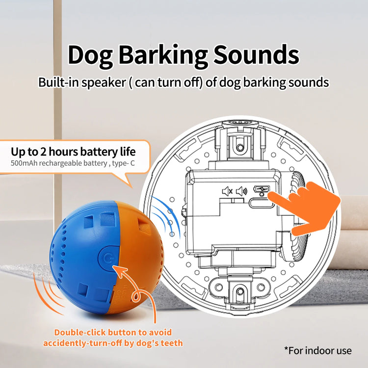 Interactive Plush Dog Toy – Dancing Ball for Small Dogs