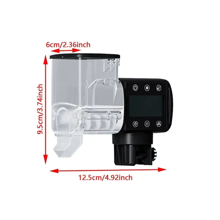 Automatic Intelligent Fish Feeder with LCD Display – Digital Programmable Aquarium Fish Food Dispenser